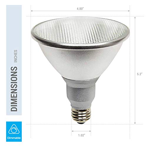 Image of KOR K21471 PAR38 LED Flood Bulbs, 100W Equivalent, Dimmable, 3000K, 2 Pack