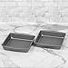 G & S Metal Products Company OvenStuff Nonstick Square Cake Baking Pan 9'', Set of 2, Gray