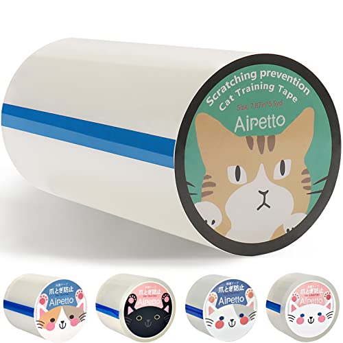 爪研ぎ防止 猫 爪とぎ防止シート 訓練用 爪研ぎ防止テープ 20cm*5m 噛み キズ 汚れ防止 ツメ 傷 養生テープ 引っ掻き 粘着タイプ 保護シート つめとぎ 対策 トレーニングテープ ペット 犬 猫用しつけ用品 家具 ソファー ペット 柱 机 テーブ