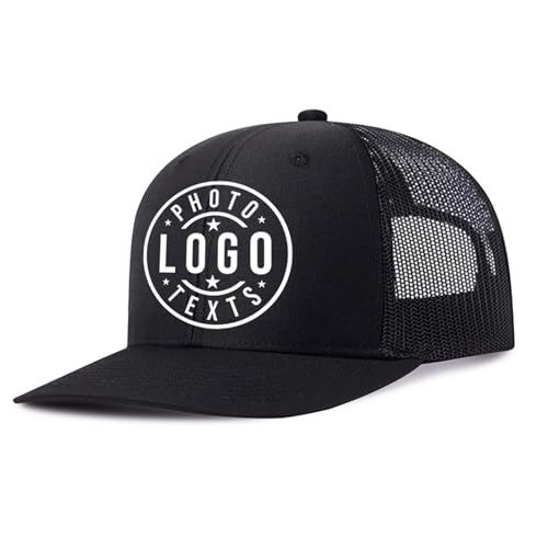 Custom Trucker Hat for Men Women Customized Caps Design Your Own Logo Text Image Personalized Baseball Cap for Sport Gifts Black Hats 4
