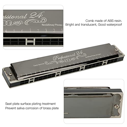 Blues Harmonica, Órgão Bucal KS 24P, Harmônica Padrão Para Adultos, Profissionais, Iniciantes E Estu