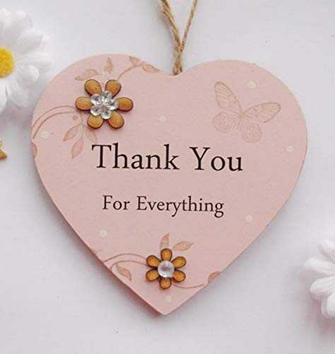 Placa de regalo de corazón de madera Thank you for Everything Little