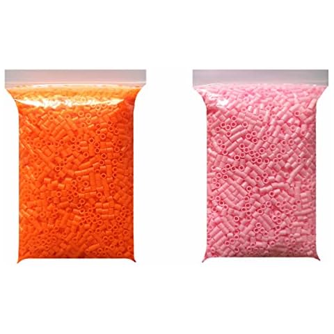 Fuse Beads - 4400pcs Orange Pink 5mm Iron Beads for Kids Adults Arts and Crafts Christmas Decorations Cover