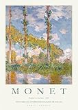 XZSFD NBGEA Póster de Claude Monet Grabados de paisajes《Álamos al sol》Cuadro de pared vintage de Claude Monet Pintura de lienzo para decoración del hogar 40x50cm sin enmarcar