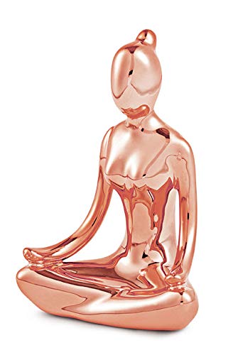 Kit Escultura Yoga Rose Gold Em Porcelana - 3 Pcs Mart Rose Gold