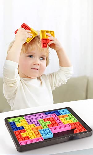 Tetris It POP quebra-cabeça com blocos de construção de silicone de placa Fidget Brinquedos Jumbo gr