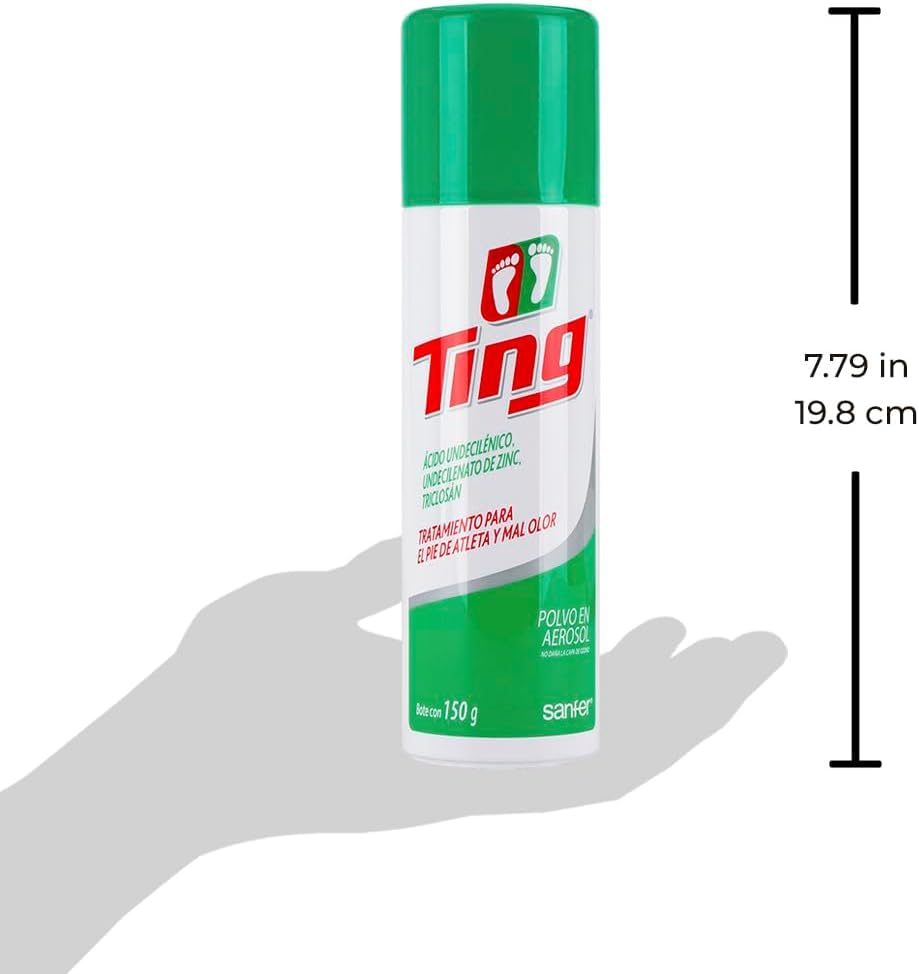 Miniatura 3 de Ting - Aerosol antifúngico para pies de 5.29 oz  Aerosol de higiene de pies para frescura y comodidad  Ayuda a reducir el olor y la humedad