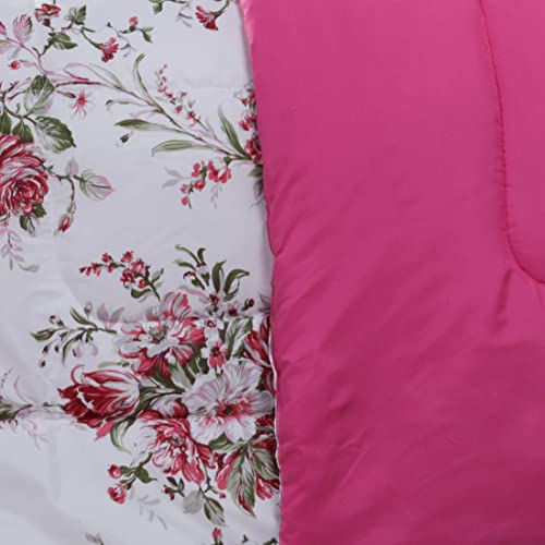 Edredom Casal Queen Dupla Face Estampado 190 Fios Macio (Rosa)