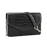 CHIC DIARY Mode Umhängetasche Krokodilmuster PU Leder Tasche Damen Kleine Schultertasche Clutch Handtasche Crossbody Bag Damen