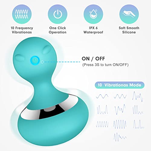 Manfly Cordless Electric Massager With 10 Powerful Vibrations, Rechargeable Handheld Neck Massager (Black) (Blue) #TOP1