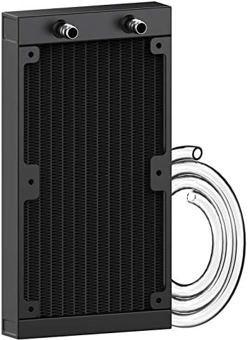 Clyxgs Water Cooling Radiator, 12 Pipe Aluminum Heat Exchanger Radiator with Tube for PC CPU Computer Water Cool System DC12V 240mm