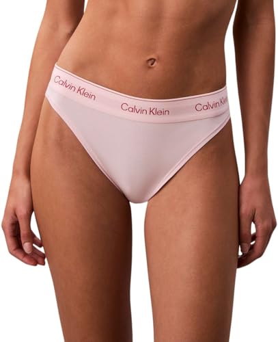Calvin Klein Damen Slip High Leg mit Logobund, Rosa (Potpourri), M