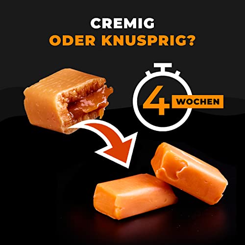 Traditionelle Karamellbonbons - Frisch Fudge - Geschmack: Minze & Schokolade - Mr Fudgesto Süßigkeiten aus Karamell - Kuhbonbon - Box 250 g