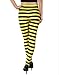 HDE Funny Printed Leggings Digital Print Black Yellow Bee Tights - XXL