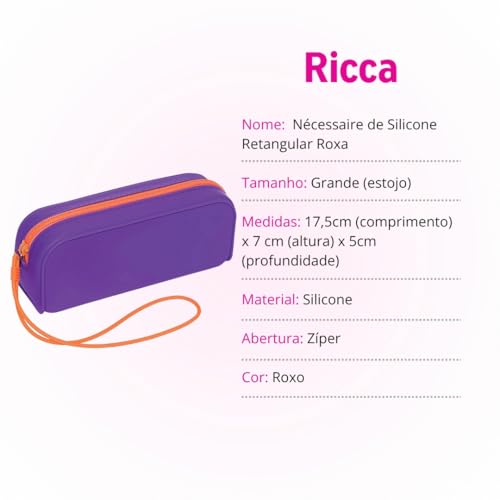 Ricca Necessaire De Silicone Retangular Ricca