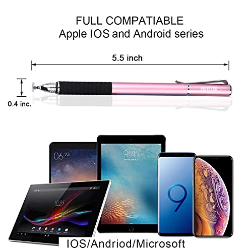 Stylus Pens For Touch Screens(2 Pcs),Universal Stylus,[2-In-1] 2022 Updated Touch Screen Pens For All Touch Screens Cell Phones, Tablets, Laptops With 6 Replacement Tips(4 Discstips, 2 Fiber Tips) #TOP1