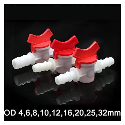 Conector para manguera de PVC y micro riego con válvula de bola plástica 3