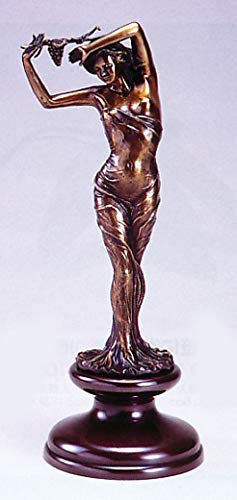 Amazon.co.jp: 置物 葡萄 (ぶどう) をかざした少女 (小) 青銅