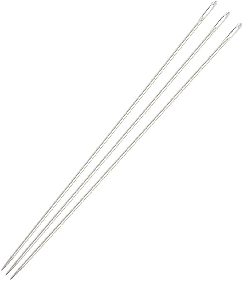3 Pcs Professional Upholstery Needles Big Eye Hand Sewing Needles Long Stitching Needles Large Hole Embroidery Needles Crafting Projects Tapestry Needles for Yarn Crochet 25 cm