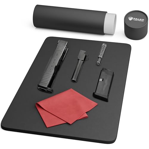 Falko Tactical Premium Gun Cleaning Mat (3 Sizes) - 2X Thicker, Oil and Solvent Resistant - Non Slip, Perfect Gun Mat for Cleaning - (Handgun, Rifle and XL Firearms)