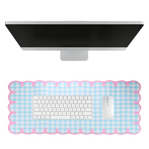 Tapis de souris antidérapant 80 x 40 cm à bordure cousue pour ordinateur