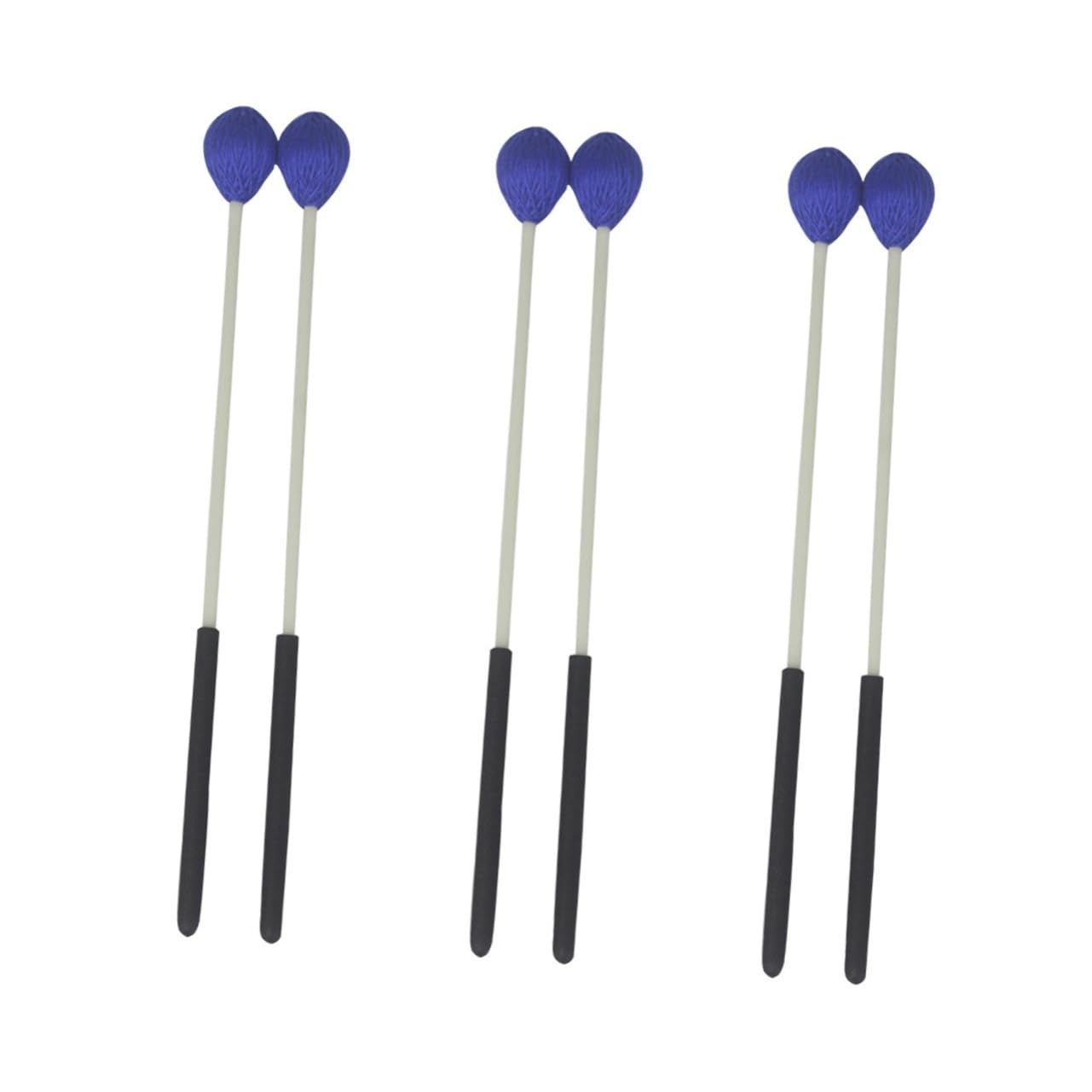 Abaodam 3pares Mallets Para Marimba De Hilo Azul Cabeza Mediana y Mango De Haya Perfectos Para Práctica De Percusión Interiores y Exteriores