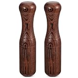 EXHUMKY Manueller Holz Mahlstab 2 Stück 17X4cm Küchenstößel mit Polierter Oberfläche für Lebensmittel und Medizin
