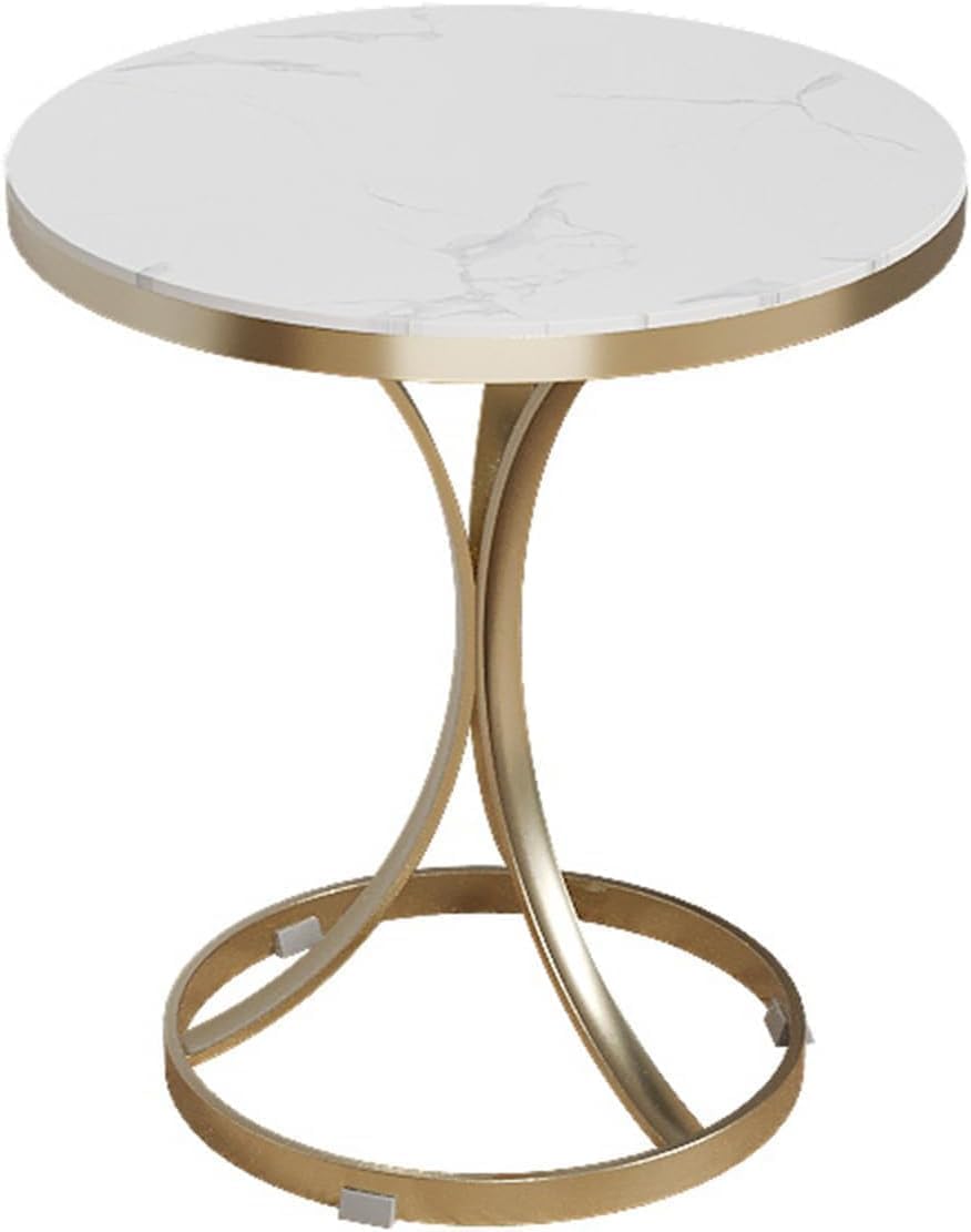 Table de canapé pour salon et bureau table basse ronde en marbre chic