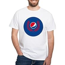 CafePress Pepsi Varsity Round Logo White T Shirt Mens 100% Cotton, Classic Graphic T Shirt