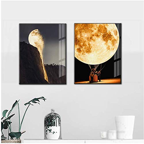 Toile Peinture Phase De Lune HD : Impressions Modulaire Haute Définition