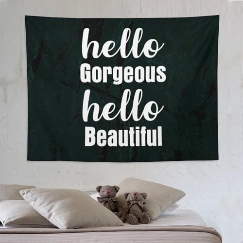 Tapiz de pared Hello Beautiful para dormitorio, arte textil que alegra tu hogar 7