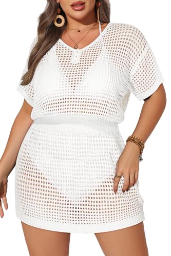 Aqua Eve Plus Size Swimsuit Cover Up - Crochet...