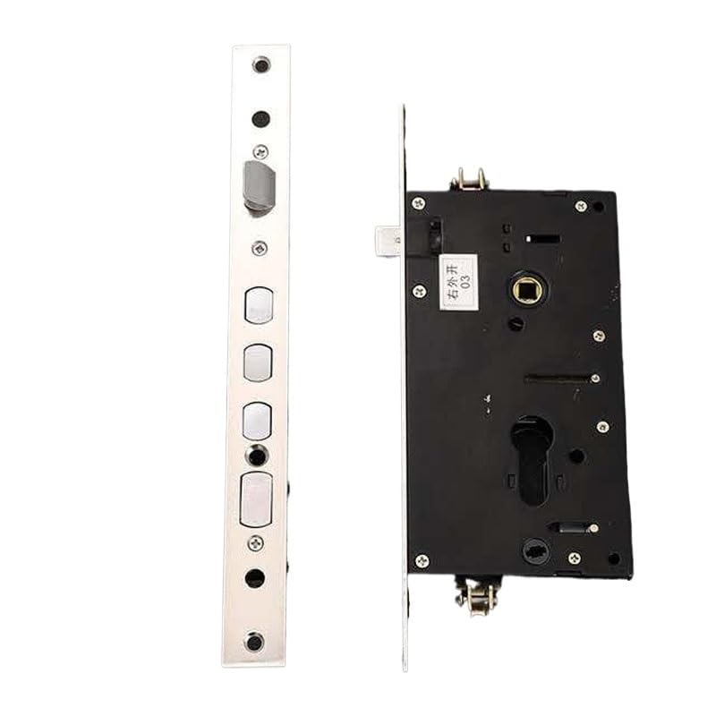 Serrure encastrable gauche pour porte à mortaise avec kit de fixation complet