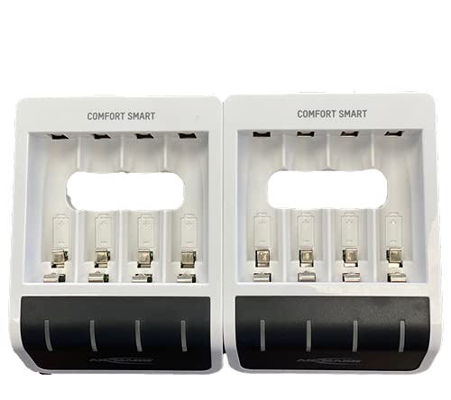 Ansmann Comfort Smart Charger Bundle for 1-8 AA/AAA Rechargeable Batteries