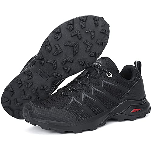 Dannto Men Hiking Shoes Trail Running Sneakers Outdoor Walking Trekking Cross Trainingt(B-Black,Eu42,9) #TOP6