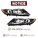 YOOCOO Headlight Assembly Compatible with 2011 2012 2013 Kia Optima Halogen Headlamp with Bulbs Replacement Driver and Passenger Side