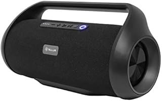 TELLUR Obia Portable Bluetooth Stereo Speaker, 50W, True Wireless Stereo Technology Enabled, IPX5 Splashproof, FM Portable Radio Speaker, Hands-Free Function, USB, AUX Jack 3.5 mm, Black