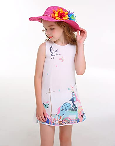 Bienvenu Kids Girls Multi-Colors Large Brim Flower Beach Straw Sun Hats2
