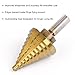 Knoweasy Titanium Step Drill Bit - 10 Step Sizes, High-Speed Steel 1/4 to 1-3/8 Inch - Perfect for Drilling Multiple Hole Sizes