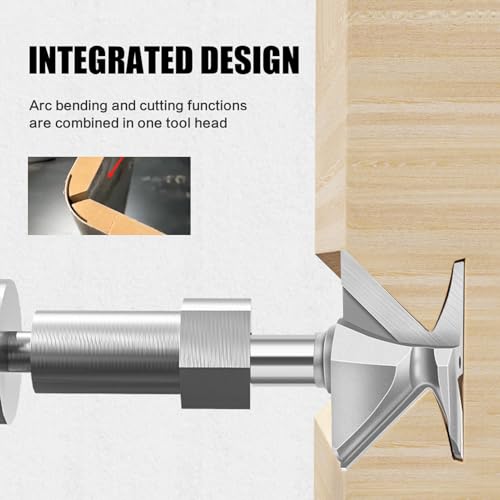 R30 1/2 Zoll Schaft Holzbearbeitungs Fräser, Lichtbogenbiegen, Integrierte Messerformmesser Fräser für Fräser, Nut- und Feder Fräser, Hartmetallspitze, V Fräser