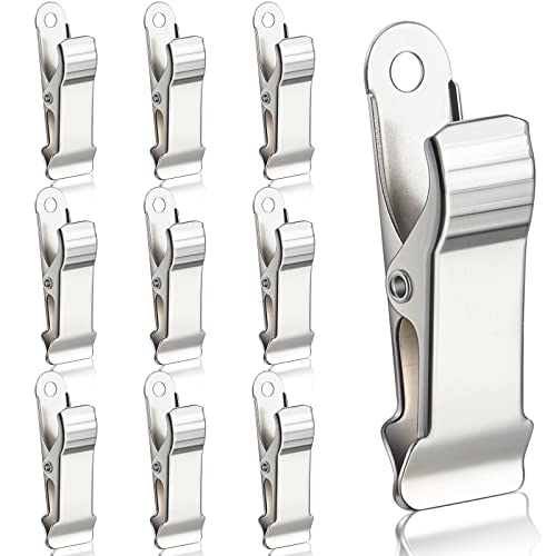 Metal Mini Clamps Mini Spring Clamp Crocodile Alligator Clips Alligator Clamps 1/2 Inch Wide Crocodile Clamps for Work, smooth jaw, 5/16 inch capacity (Silver, 10 Pcs)