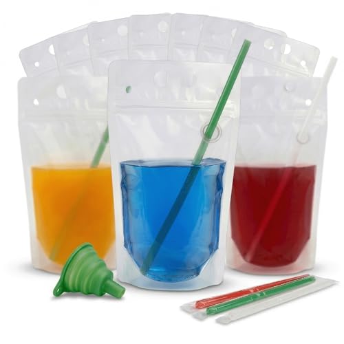 C CRYSTAL LEMON 200PCS Drink Pouches with 200 Straws &ndash; Rec