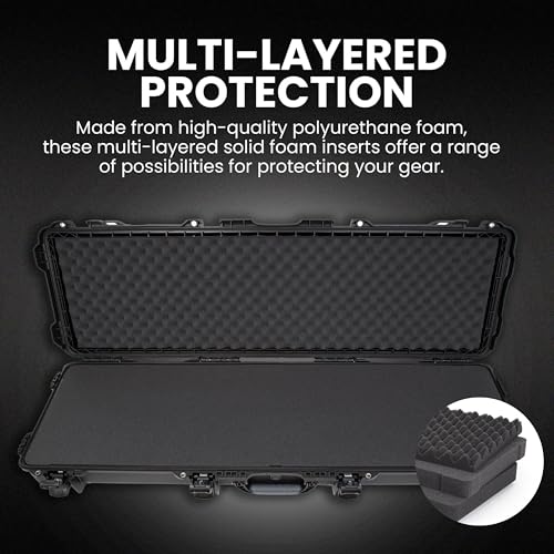 Image of NANUK Hard Case with Foam & Wheels - 30 inch to 55 inch Long, Customizable Foam Insert, IP67 Waterproof & Crushproof, Rugged Construction for Ultimate Protection, Made in Canada