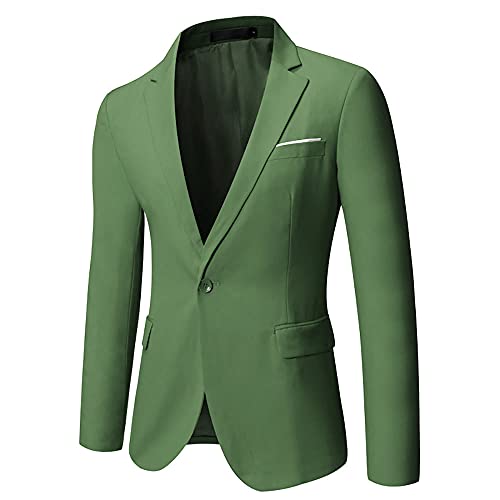 Wulful Men’s Slim Fit Suit One Button 3-Piece Blazer Dress Business Wedding Party Jacket Vest & Pant #TOP4