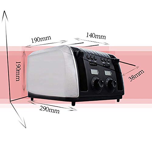 LOKKG Toaster 4 Slice, Brot Toaster, mit Heizung, Auftauen, Abbrechen, 5-Gang-Temperaturregelung, Flüssigkristallanzeige… – Bild 3