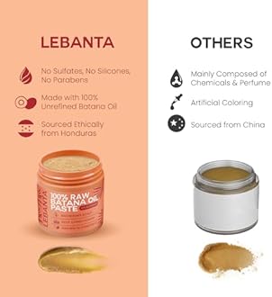 Raw Batana Oil for Hair Growth - 100% Pure, Organic 4oz Batana from Honduras for Thick and Strong Natural Hair - Dr. Sebi Unrefined Cold Pressed Cosmetic Scalp Mask for Men & Women (2 Pack)
