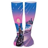 VTCTOASY Knee High Socks for Women Men Coastal Road...