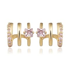 Triple Huggie Hoop-Pink