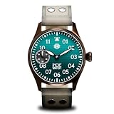 reloj british indian DISEÑO AVIADOR DISTINTIVO: Reloj piloto con caja de bronce de 42mm, esfera guilloche en vibrante color Aguamarina con textura tridimensional, numeración de gran tamaño y subdial de segundos para un estilo aeronáutico auténtico