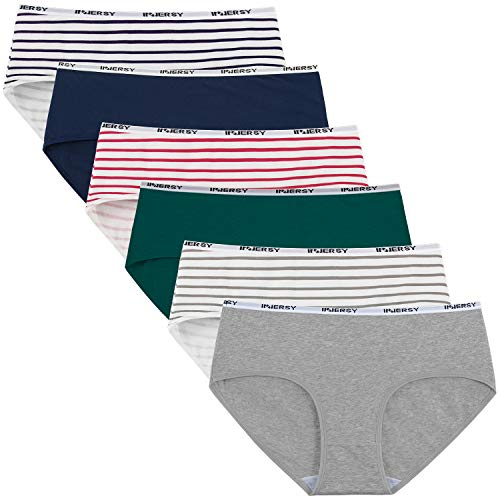 INNERSY Underwear for Women Stretch Cotton Knickers Multipack Full Briefs Soft Panties Pack of 6